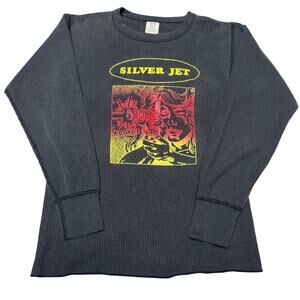Vintage Silver Jet Band Thermal Waffle Shirt Men's Medium JE Morgan